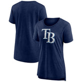 Tampa Bay Rays Women's Weathered Official Logo Tri-Blend T-Shirt discount