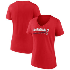 Washington Nationals Women's Primary Play V-Neck T-Shirt Near Me