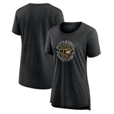 Pittsburgh Steelers Women's Steel City Tri-Blend T-Shirt Charcoal - NFL