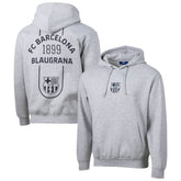 Barcelona Sport Design Sweden Streetwear Relaxed Pullover Hoodie - Heather Gray