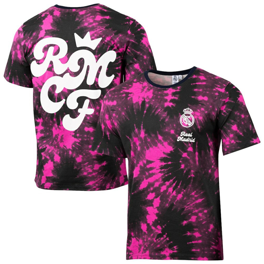 Real Madrid Sport Design Sweden Relaxed Time Out Tie-Dye T-Shirts - Black