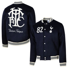 Tottenham Hotspur Sport Design Sweden Free Kick Wool Varsity Jacket - Navy