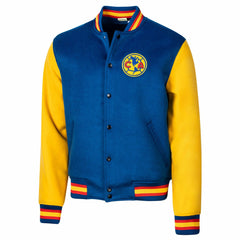 Club America Sport Design Sweden Free Kick Wool Varsity Jacket - Royal