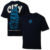 Manchester City Sport Design Sweden Youth Game Day Graphic T-Shirts - Navy