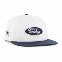 Dallas Cowboys '47 Foundational Captain Snapback Hat White/Navy - 47 brand