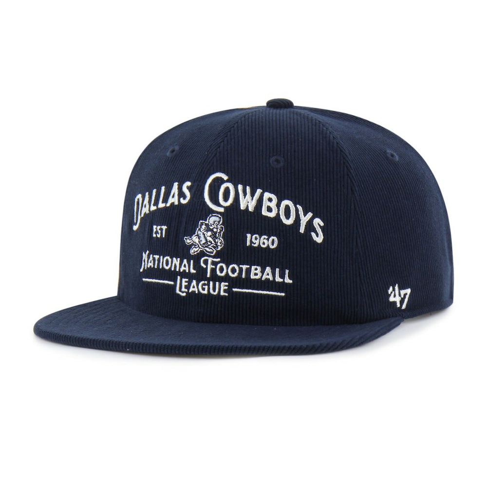 Dallas Cowboys '47 Whitlock Captain Corduroy Adjustable Hat Navy - 47 brand
