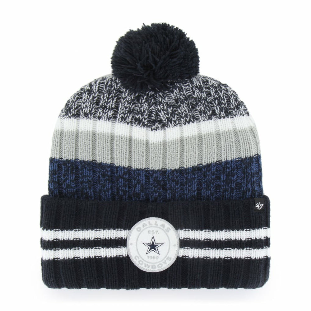 Dallas Cowboys '47 Quiver Cuffed Pom Knit Hat Navy - 47 brand