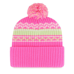 Dallas Cowboys '47 Girls Youth Polar Vortex Cuffed Knit Hat with Pom Pink - 47 brand