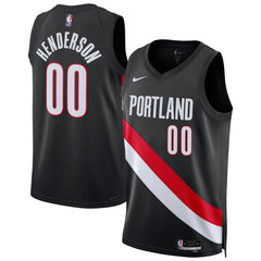 Nike - Scoot Henderson Portland Trail Blazers Unisex Swingman Jersey - Icon Edition - Black