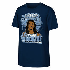 NBA - Ja Morant Memphis Grizzlies Outerstuff Youth Baller T-Shirt - Navy