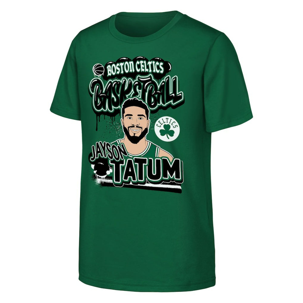 NBA - Jayson Tatum Boston Celtics Outerstuff Youth Baller T-Shirt - Kelly Green