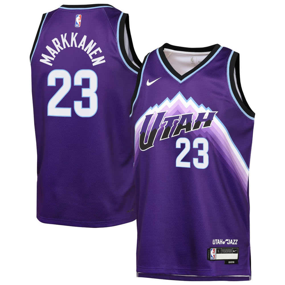 Nike - Lauri Markkanen Utah Jazz Youth Icon Edition Swingman Jersey - Purple