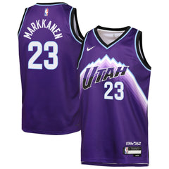 Nike - Lauri Markkanen Utah Jazz Youth Icon Edition Swingman Jersey - Purple