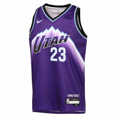 Nike - Lauri Markkanen Utah Jazz Youth Icon Edition Swingman Jersey - Purple