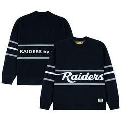 Las Vegas Raiders GOLF WANG Jacquard Pullover Sweater Black - NFL