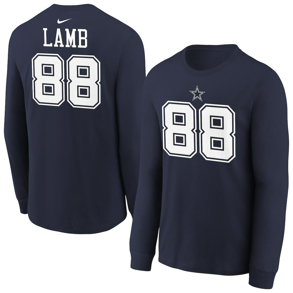 CeeDee Lamb Dallas Cowboys Youth Player Name & Number Long Sleeve T-Shirt Navy - Nike