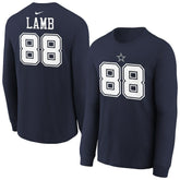 CeeDee Lamb Dallas Cowboys Youth Player Name & Number Long Sleeve T-Shirt Navy - Nike