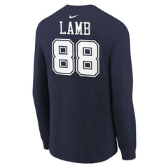 CeeDee Lamb Dallas Cowboys Youth Player Name & Number Long Sleeve T-Shirt Navy - Nike