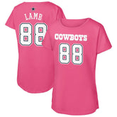 CeeDee Lamb Dallas Cowboys Girls Youth Player Name & Number T-Shirt Pink - NFL