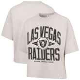Las Vegas Raiders '47 Women's Cropped Windthrow Ravine T-Shirt Natural - 47 brand