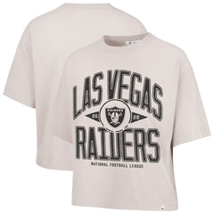 Las Vegas Raiders '47 Women's Cropped Windthrow Ravine T-Shirt Natural - 47 brand