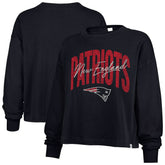 New England Patriots '47 Women's Muse Sydney Long Sleeve Cropped T-Shirt Navy - 47 brand