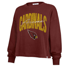 Arizona Cardinals '47 Women's Muse Sydney Long Sleeve Cropped T-Shirt Cardinal - 47 brand