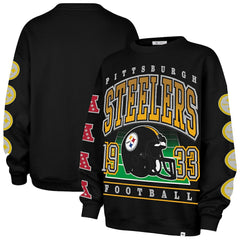 Pittsburgh Steelers '47 Women's Go Big Oversized Pullover Sweatshirt Black - 47 brand