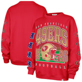 San Francisco 49ers '47 Women's Go Big Oversized Pullover Sweatshirt Scarlet - 47 brand