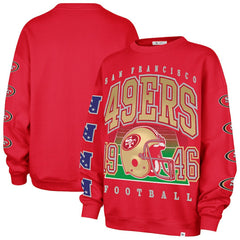 San Francisco 49ers '47 Women's Go Big Oversized Pullover Sweatshirt Scarlet - 47 brand