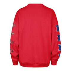 San Francisco 49ers '47 Women's Go Big Oversized Pullover Sweatshirt Scarlet - 47 brand