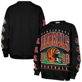 Cincinnati Bengals '47 Women's Go Big Oversized Pullover Sweatshirt Black - 47 brand