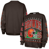 Cleveland Browns '47 Women's Go Big Oversized Pullover Sweatshirt Brown - 47 brand