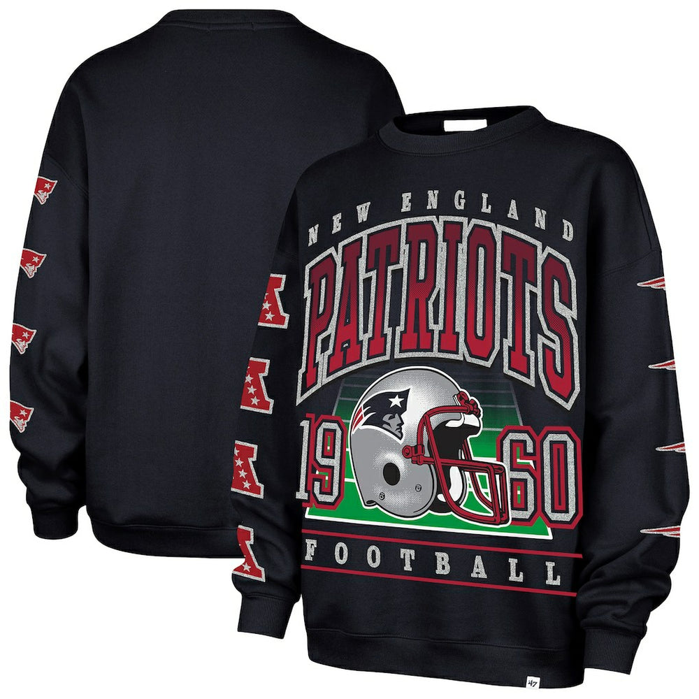 New England Patriots '47 Women's Go Big Oversized Pullover Sweatshirt Navy - 47 brand