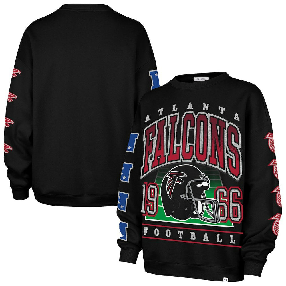 Atlanta Falcons '47 Women's Go Big Oversized Pullover Sweatshirt Black - 47 brand