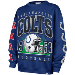 Indianapolis Colts '47 Women's Go Big Oversized Pullover Sweatshirt Royal - 47 brand