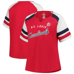 St. Louis Cardinals Profile Women's Plus Sized Arched Notch Neck T-Shirt Near Me