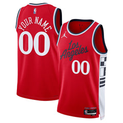 NBA - LA Clippers Jordan Brand Unisex 2024/25 Custom Swingman Jersey - Statement Edition - Red