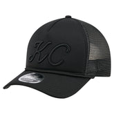 Kansas City Royals New Era City Initial 9FORTY A-Frame M-Crown Adjustable Trucker Hat Lifestyle