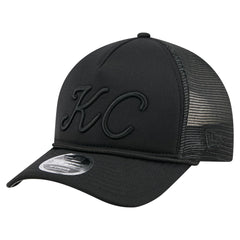 Kansas City Royals New Era City Initial 9FORTY A-Frame M-Crown Adjustable Trucker Hat Lifestyle