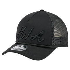 Miami Marlins New Era City Initial 9FORTY A-Frame M-Crown Adjustable Trucker Hat Online