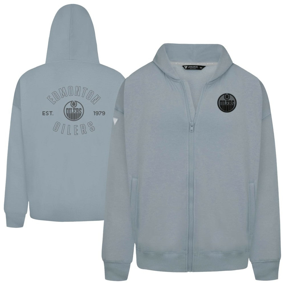Edmonton Oilers - Levelwear Uphill Abyssal Full-Zip Hoodie Gray