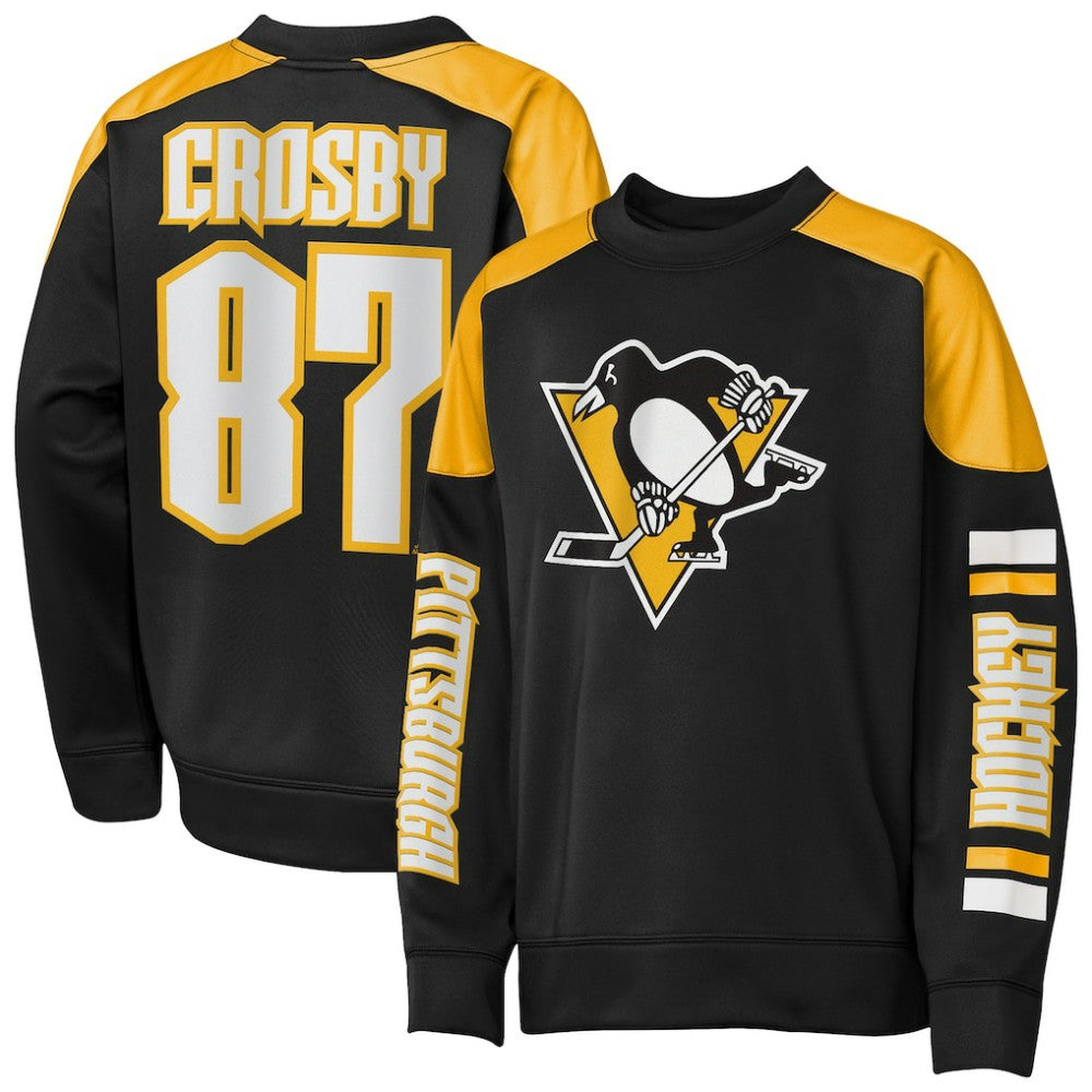 Sidney Crosby Pittsburgh Penguins Outerstuff Youth Best Defense Name & Number Crewneck Sweatshirt Black