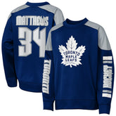 Auston Matthews Toronto Maple Leafs - Outerstuff Youth Best Defense Name & Number Crewneck Sweatshirt Blue