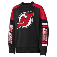 Jack Hughes New Jersey Devils - Outerstuff Youth Best Defense Name & Number Crewneck Sweatshirt Black