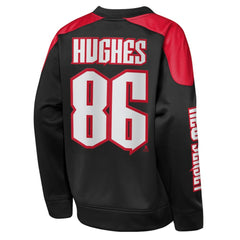 Jack Hughes New Jersey Devils - Outerstuff Youth Best Defense Name & Number Crewneck Sweatshirt Black