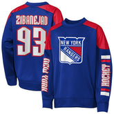 Mika Zibanejad New York Rangers Outerstuff Youth Best Defense Name & Number Crewneck Sweatshirt Blue