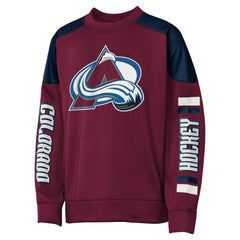 Nathan MacKinnon Colorado Avalanche - Outerstuff Youth Best Defense Name & Number Crewneck Sweatshirt Burgundy
