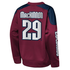 Nathan MacKinnon Colorado Avalanche - Outerstuff Youth Best Defense Name & Number Crewneck Sweatshirt Burgundy