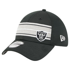 Las Vegas Raiders New Era Stripes 39THIRTY Flex Hat Black - NFL